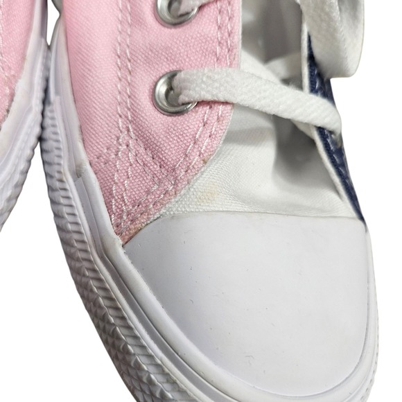 Converse Custom High Top Sneakers Pink Blue Colorblock Mens‎ Size 10.5 - Picture 8 of 10